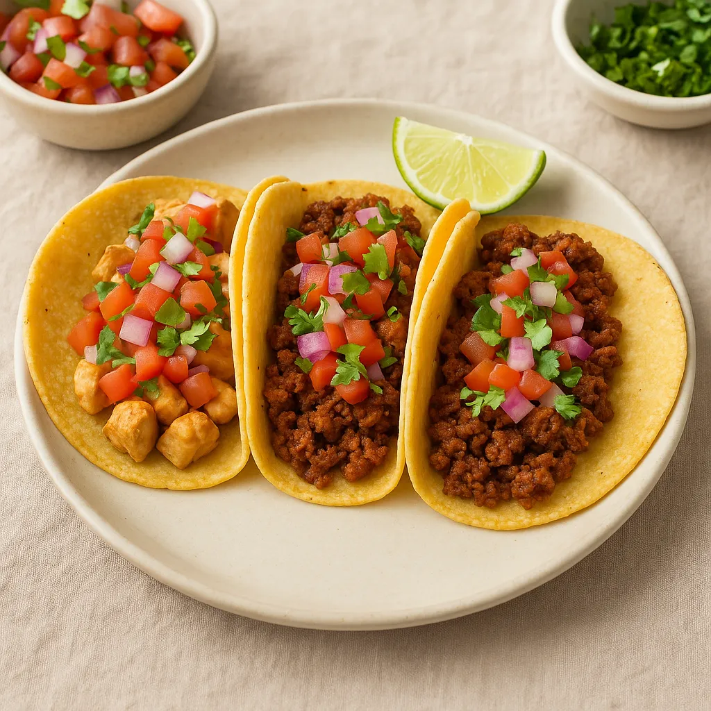 Chicken and Pork Chorizo Tacos Recipe