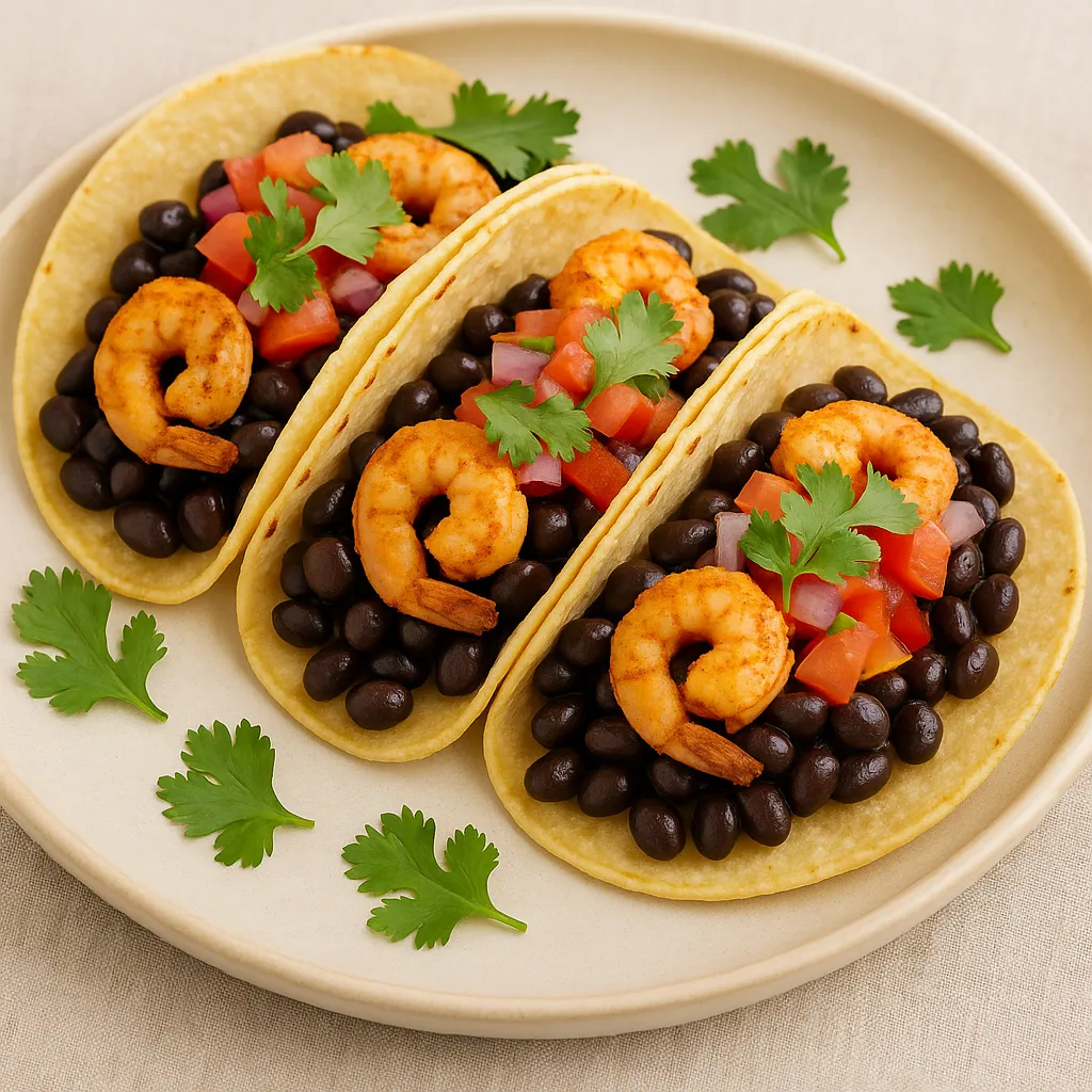 Black Bean and Shrimp Tacos