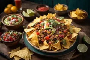 Nachos mexicanos catering