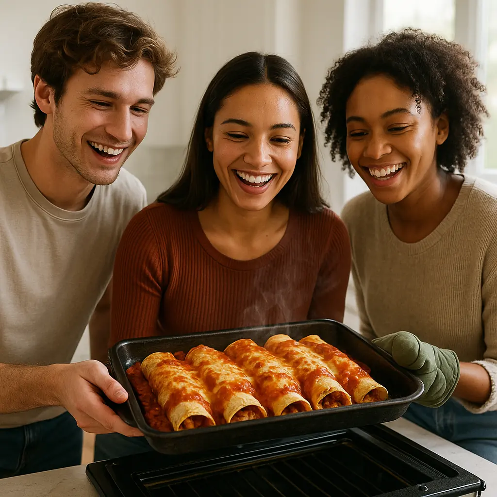 Oven-baked enchiladas